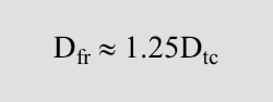 transient crater formula